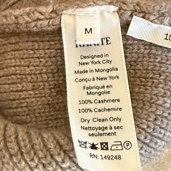 KHAITE NWT Scarlet Cashmere Cardigan Sweater Barley, size Medium - Picture 10 of 16